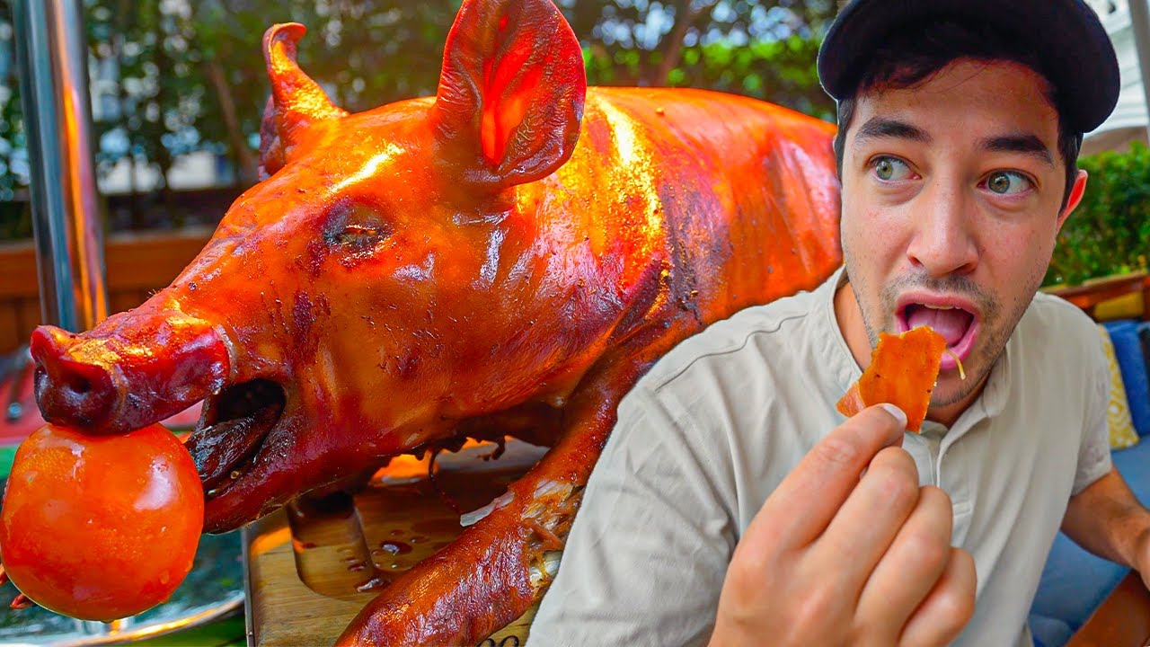 I Ate Filipino LECHON & Hawker Street Food in SINGAPORE 🇸🇬