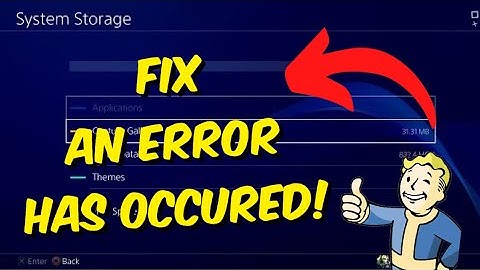 How To Fix PS4 Error "An Error Has Occurred" 2023 - Easy Fix Tutorial