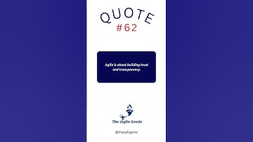 Agile is about building trust and transparency. #agile #pmp #scrum #ai #lpm #pmp #projectmanagement