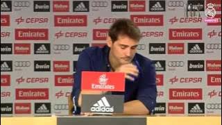 Iker Casillas crying  after leaving Real Madrid - press conference