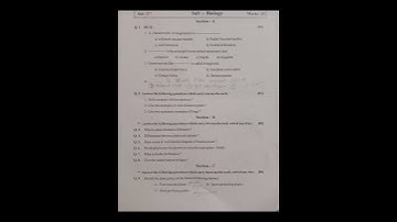 Class 11th Biology 1st Unit Test Question Paper #exam #biology #paper