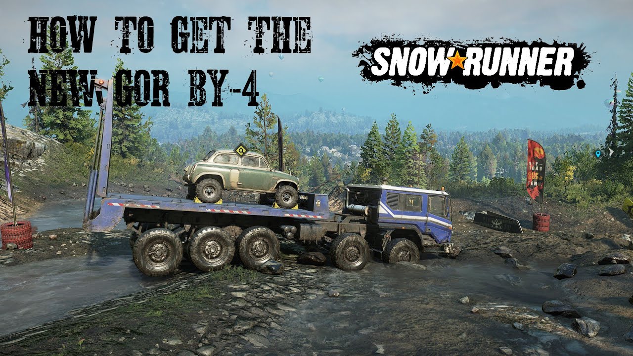 How To Get The New Gor By 4 Phase 7 Or Season 7 New Snowrunner DLC Scout Truck Burning Mill