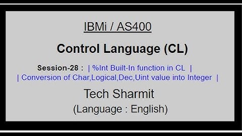 %Int Built-in function in cl program | CL programming | CL program for Beginners |