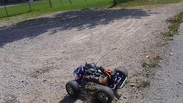 Traxxas T-Maxx bashing at the park Dynamite Mach 19 engine