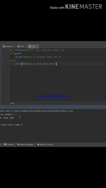 To check a number greater than 100 in python. - YouTube