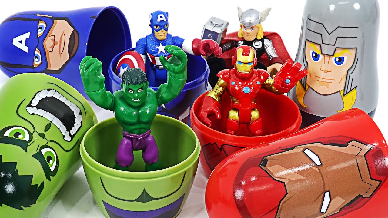 Marvel Avengers Ovetto Surprise Characters Captain America Thor IronMan  Hulk 1pc