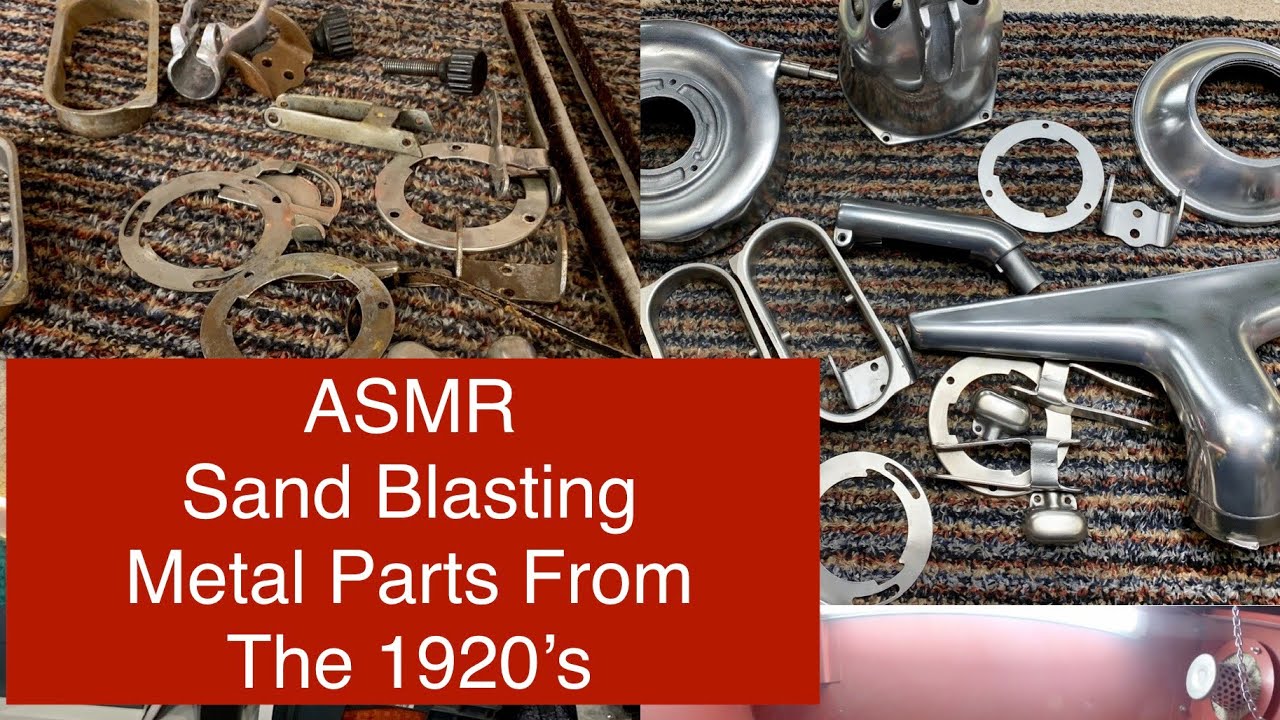 ASMR Sand Blasting Metal Parts From The 1920's