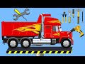 Truck is broken how to repair a truck and assemble a cabin little mechanic uses tools