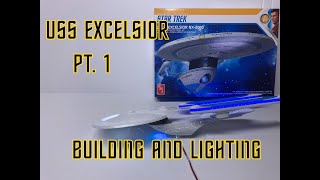2021 Edition 1/1000 USS Excelsior Build PT 2. - Building and lighting.