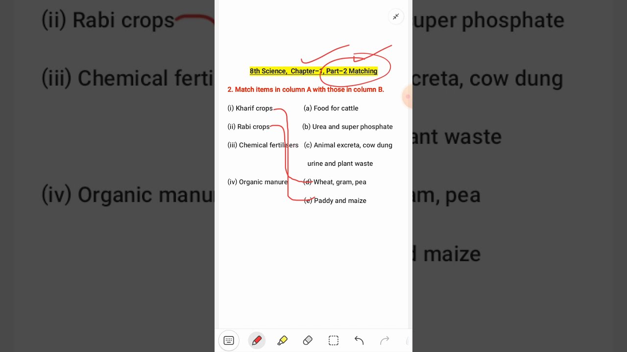 8th Class Science Chapter 1 Matching YouTube 8th Class Science Chapter 1 Matching YouTube