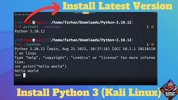 How to Install PYTHON 3 on Kali Linux and any linux