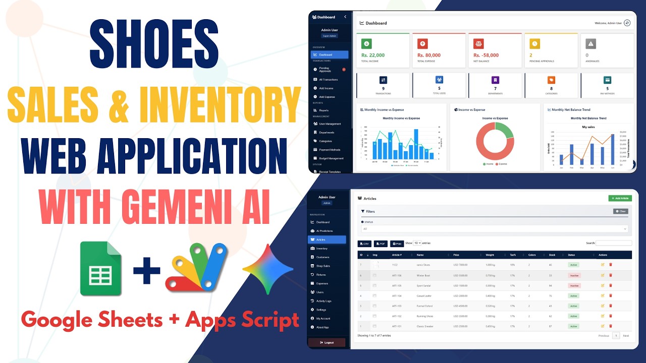 Shoes Example Database Full-Stack Shoe Inventory System Using Google Sheets and Apps Script ...
