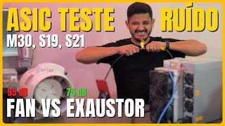 Comparação de Ruído: ASICs com Fan x Exaustor — Qual é Mais Silencioso / Eficiente?