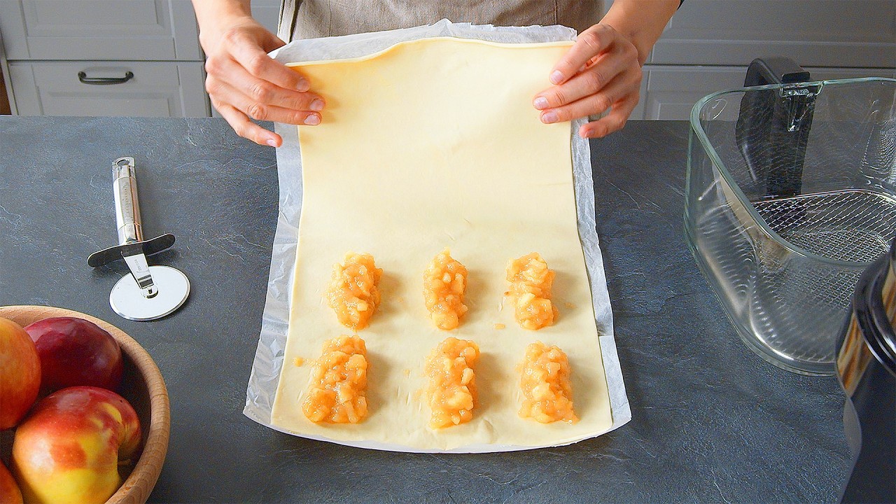 Schmecken besser als im Fastfood-Restaurant: einfache Apfeltaschen mit Blätterteig