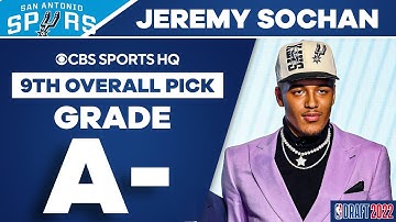 Jeremy Sochan Selected No. 9 Overall by the San Antonio Spurs | 2022 NBA Draft | CBS Sports HQ