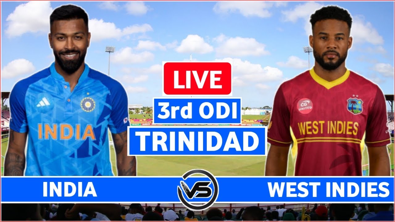 India vs West Indies 3rd ODI Live Scores IND vs WI 3rd ODI Live Scores and Commentary