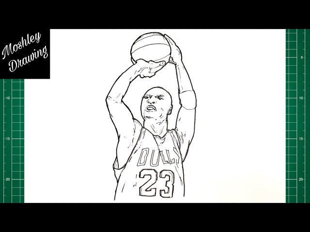 How To Draw Michael Jordan, Step by Step, Drawing Guide, by