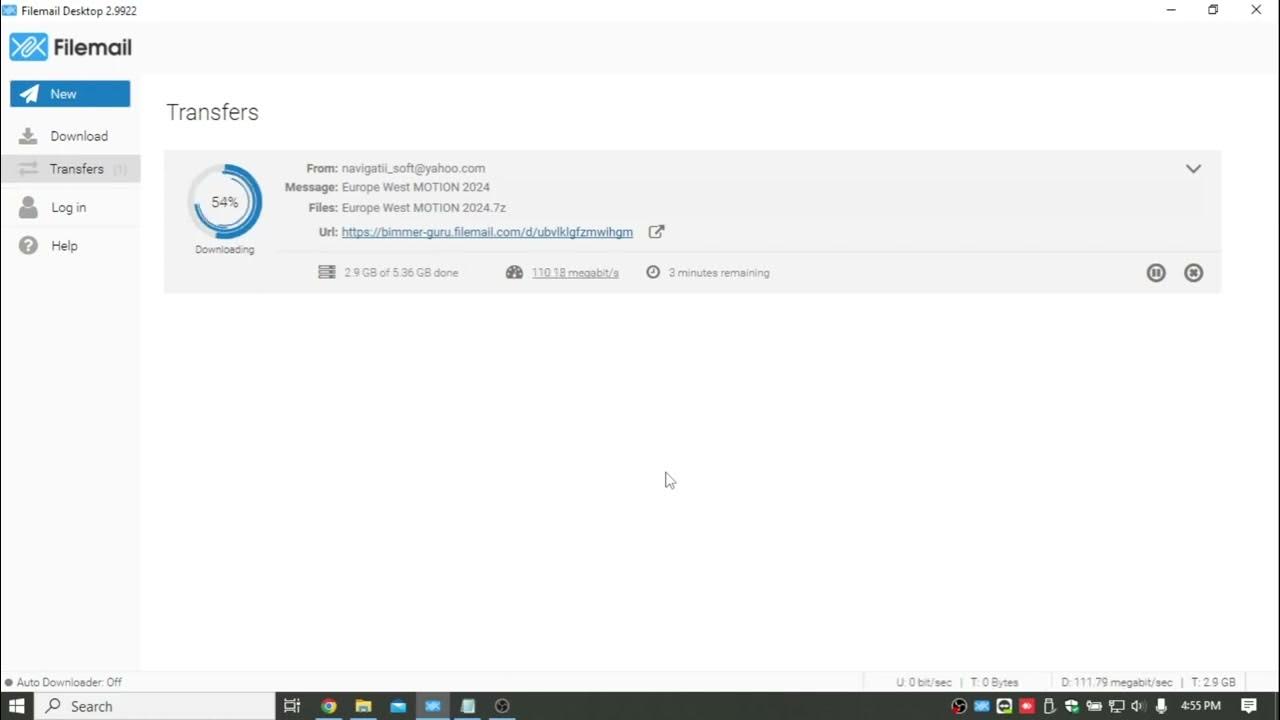 Map data download using filemail application free and no registration