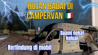 SUAMI NEKAT KELUAR WALAU ADA PETIR! HUJAN DERAS BADAI DI CAMPERVAN SAMPAI BANJIR #23