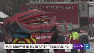 Officers recover body of man who fell into the Spokane River near  Spokane Police Academy