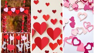 Simple Hack for cutting out Perfect paper Heart Shapes!❤️❤️ Valentine's Day Decorations with Paper