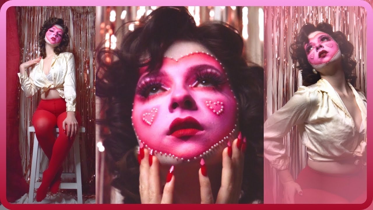 Heart Face Makeup Tutorial | Valentine’s Birthday Photoshoot