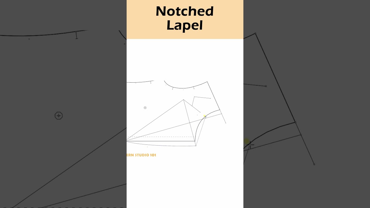 Notched Lapel Pattern Making _ Notched Collar for Jacket [Pattern Making  Tutorial]_#short