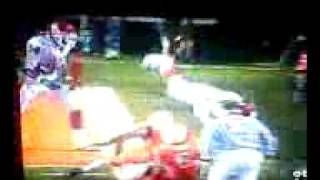 Big Hit on Oklahoma QB Sam Bradford by Oklahoma State Defense