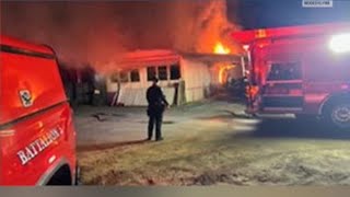 Woman injured after going back into burning Oakdale home to save pets