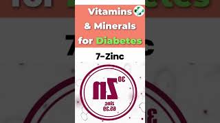 Diabetes: The Top 12 Vitamins for Diabetes  #Shorts