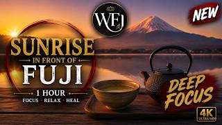 🗻Sunrise in Front of Fuji • Japanese Zen Music for Deep Focus,Study & Remote Work [72 BPM •✨ 4K UHD]