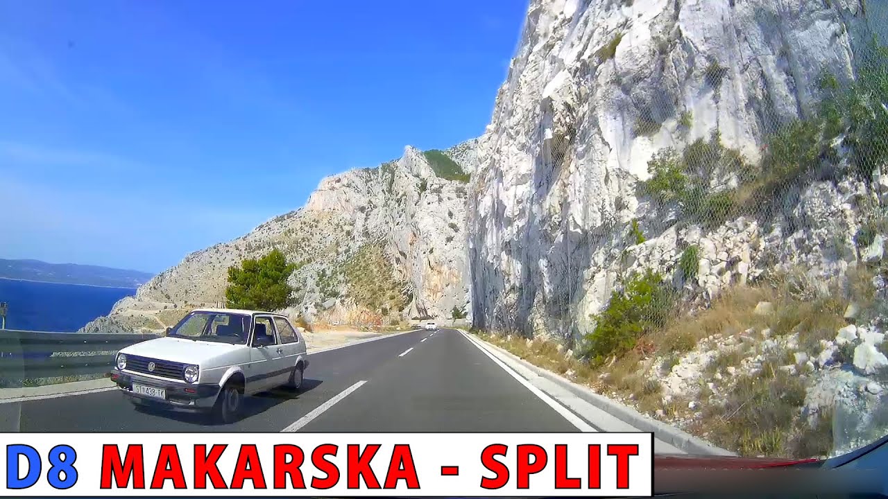 Vožnja dionicom MAKARSKA - OMIŠ - SPLIT | Jadranska magistrala | Ljeto 2022.