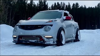 Slammed Juke Packing Heat In The Snow (Yard Tour)