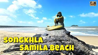 Samila Beach Walk: A Tranquil Escape in Songkhla | Songkhla, Thailand | 4K