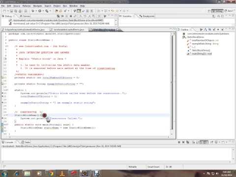 STATIC BLOCK IN JAVA   DEMO