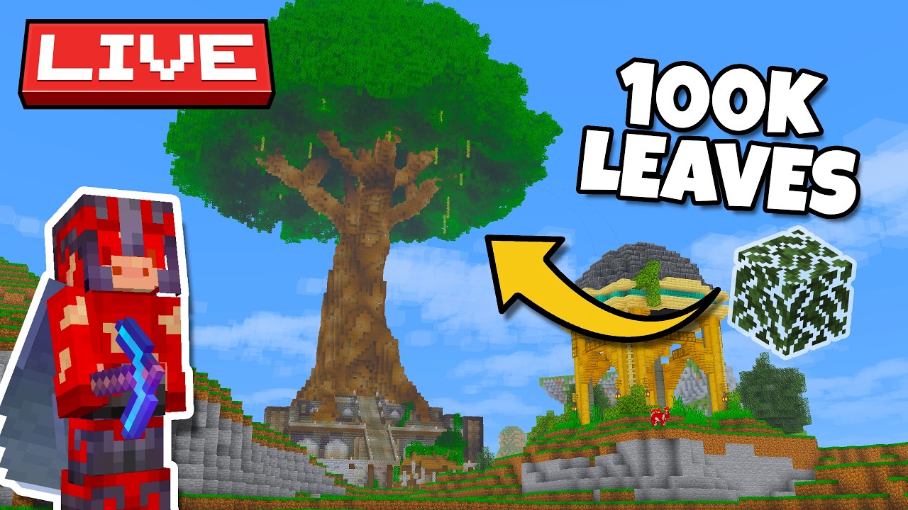 (LIVE) My BIGGEST Project Ever... Placing 100k Leaves!  [4000+ Days]