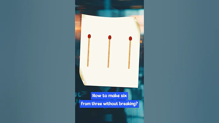 Matchstick puzzle - Six from three