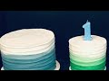 Ombre 1st birthday - smash cake