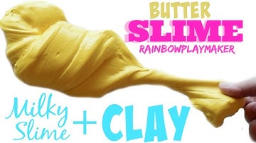 DIY BUTTER SLIME TUTORIAL!!! CLAY MIXING RECIPE! So Easy & Fun