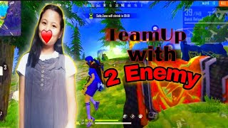 TeamUp with Two Enemy | #Garena freefire | Garo girl gaming boost