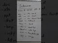 file extensions #sdi_nitin_sir