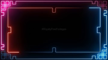 neon animated frame template loop, neon background effect overlay, Neon animation border background