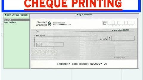 How to Configure Cheque Printing in Tally ERP.9