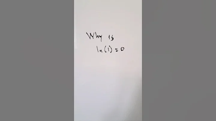 Show that ln(1) = 0?