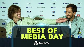 Rublev & Medvedev Bromance, Alcaraz On Debut & Djokovic Singing | Best Of Nitto ATP Finals Media Day
