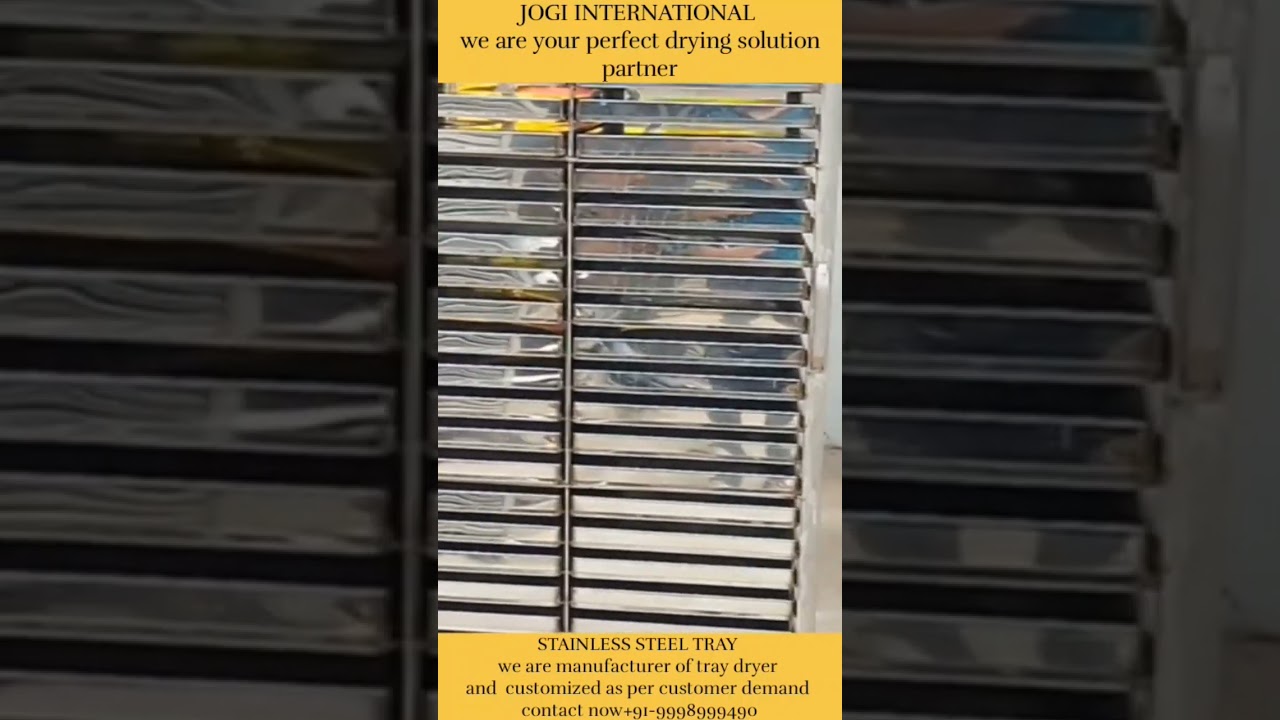 Stainless steel tray for dryer