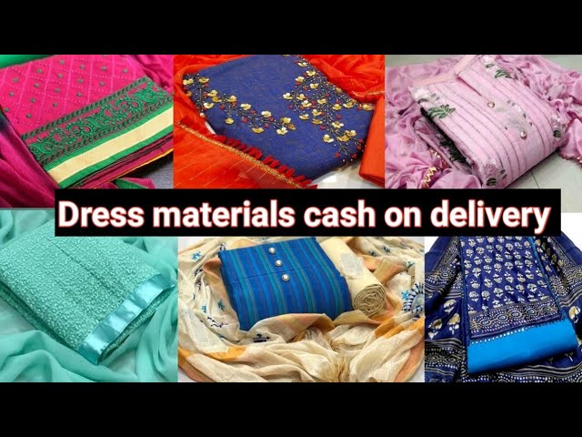 Dress material online shopping india cash on delivery Clearance