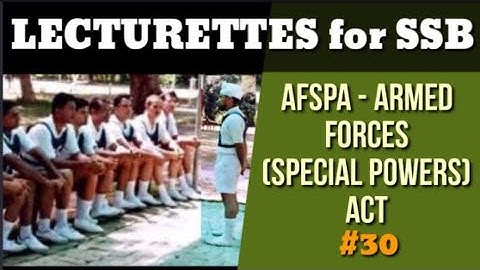 Lecturettes for SSB|| AFSPA || Daily practice #30 || TARGET DEFENCE FORCES
