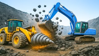 Construction Works Excavator & Drill Mining for Coal ⛏️🔥 | CONSTRUCTION VEHICLES