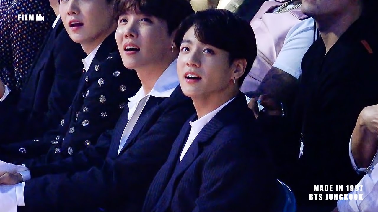 190501 BBMAs - BTS JUNGKOOK REACTION To Taylor Swift / Kelly Clarkson (방탄소년단 정국 대기석 직캠)